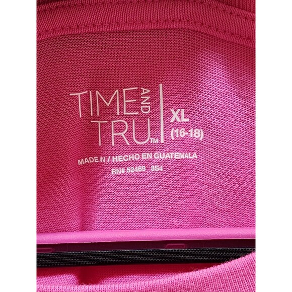 Time And Tru Women XL Pink Shirt Dress Loungewear Sleep Nightgown Loose Pajama - Picture 6 of 12